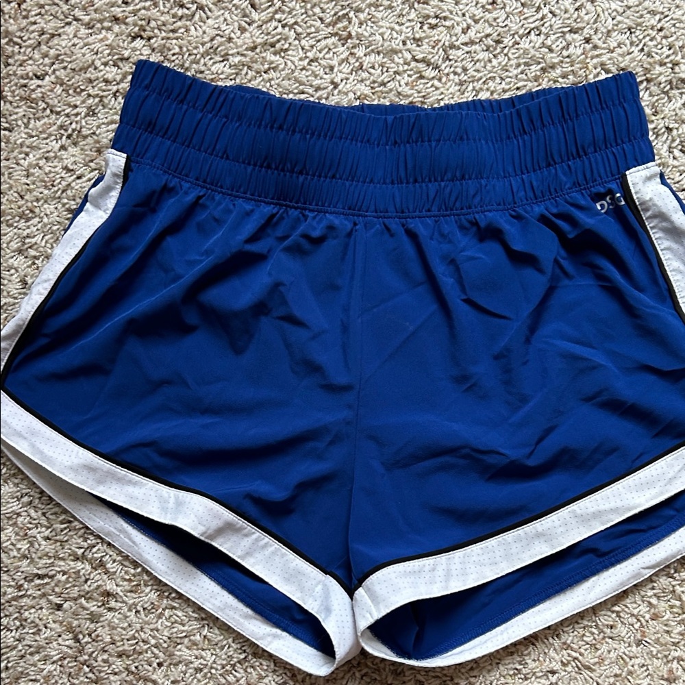 DSG Women's Athletic Shorts in Blue with White Trim